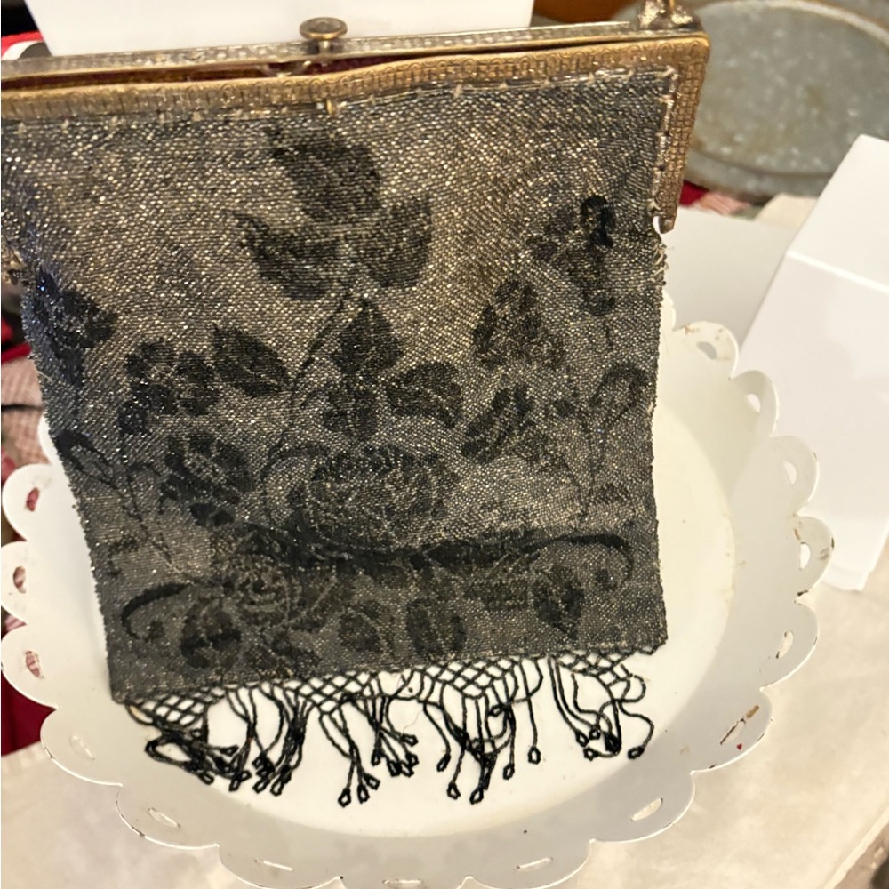 Hand beaded 1920”s turn of the century deco bag